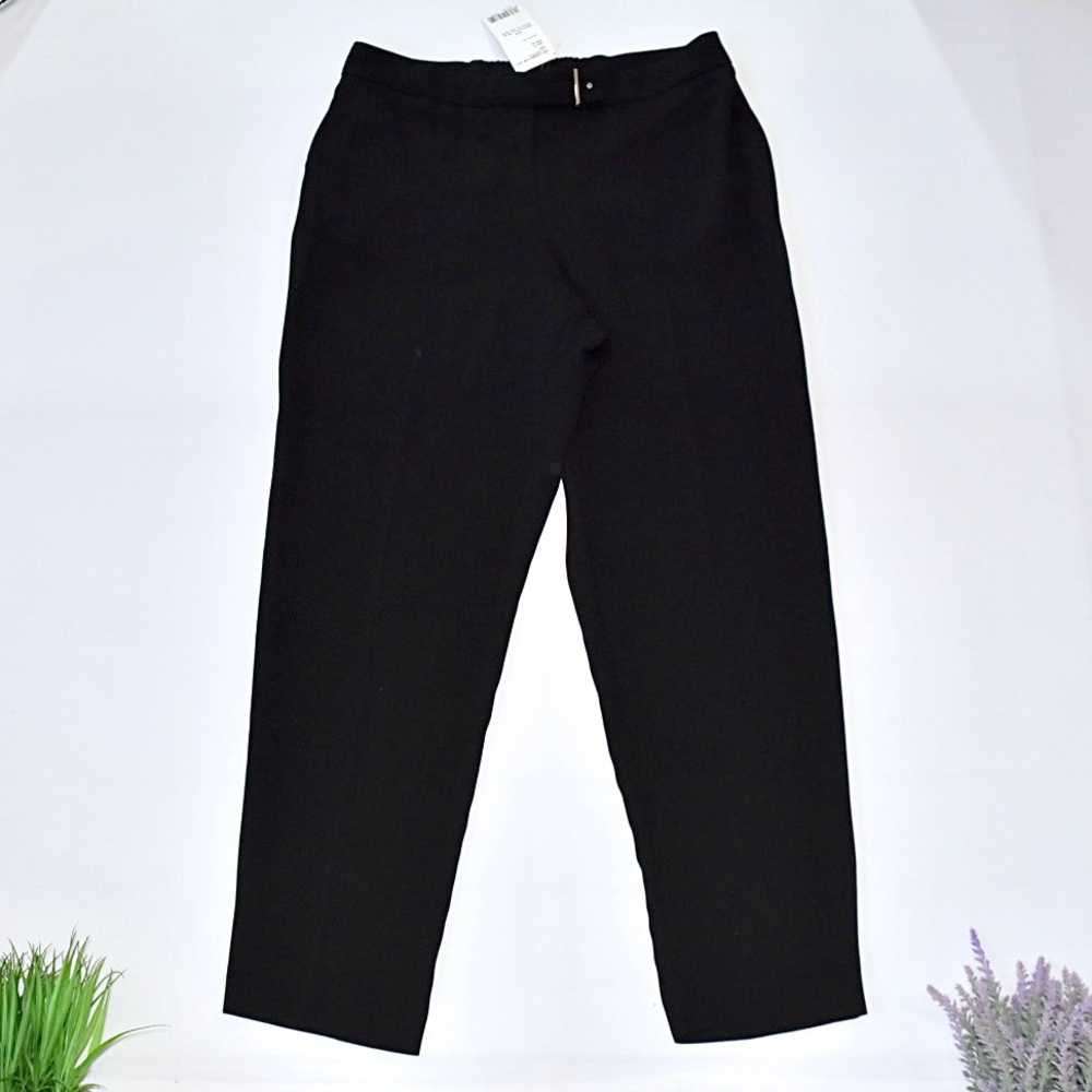 Mango women's plus size S Violeta collection High Waist Black Trousers Stock5